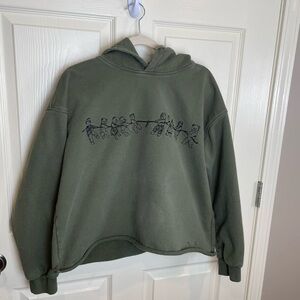 Teddy Fresh War Of Teddies Tug o War army Green Cropped  Hoodie